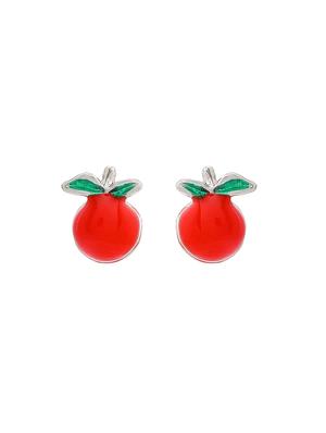 red metal studs earring - 17328010 - Standard Image - 4