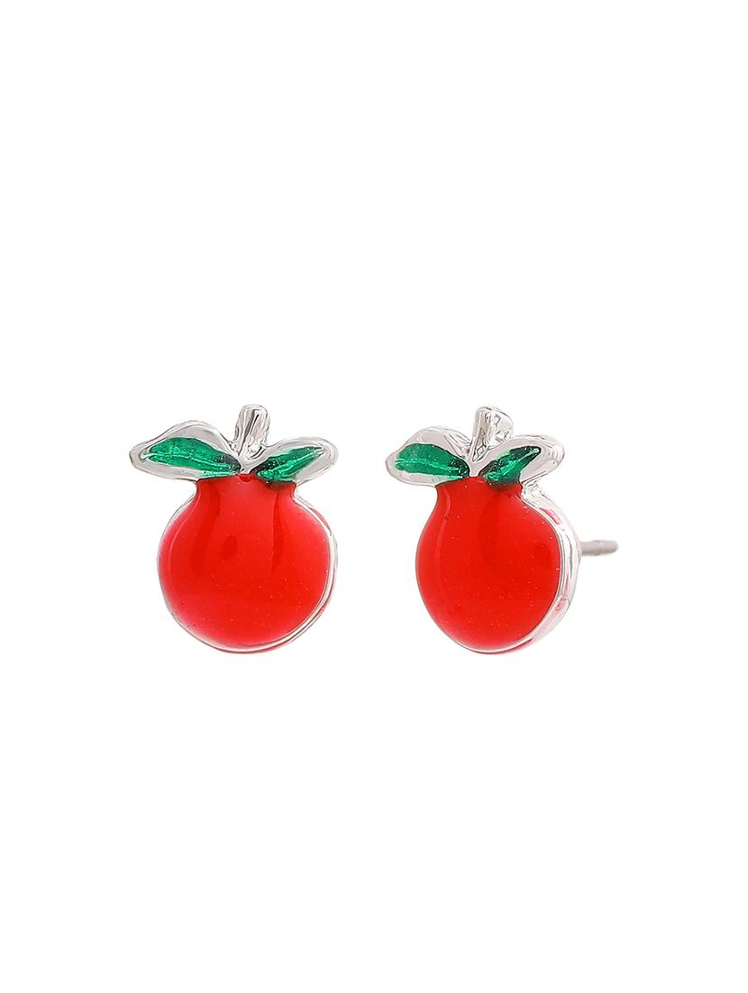 red metal studs earring - 17328010 - Zoom Image - 2