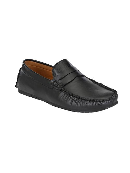 black slip on loafers - 17328031 - Standard Image - 1