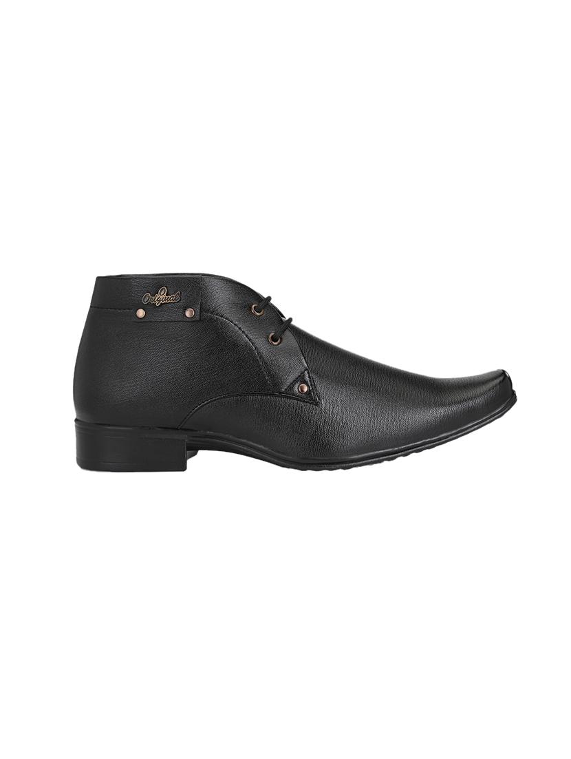 black synthetic & mesh laceup derbies - 17328050 - Zoom Image - 2