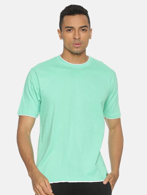 sea green solid t-shirt - 17332898 - Standard Image - 1