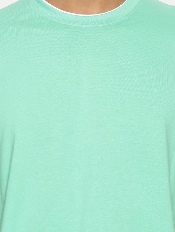 sea green solid t-shirt - 17332898 - Zoom Image - 5