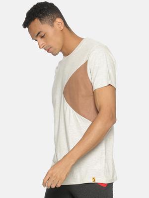 beige cut & sew t-shirt - 17332901 - Standard Image - 2