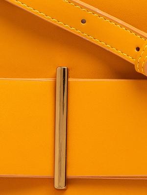 yellow leatherette (pu) regular handbag - 17332912 - Standard Image - 4