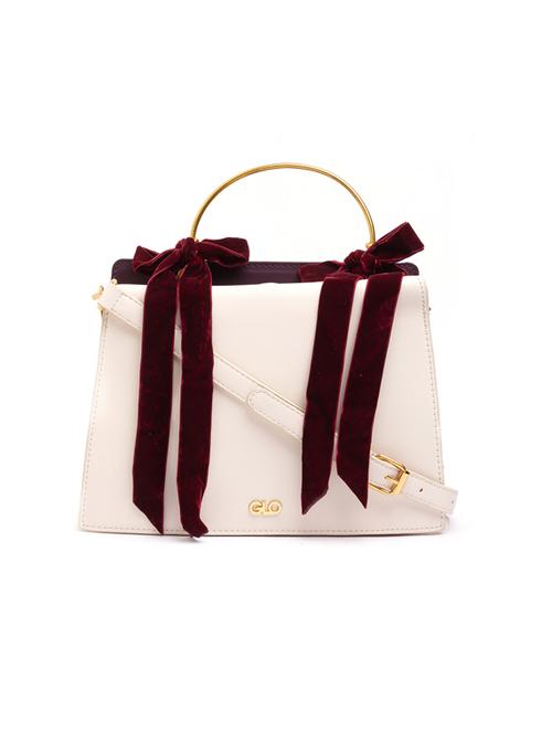 white leatherette (pu) regular handbag - 17332913 - Standard Image - 1