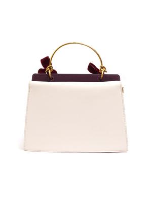 white leatherette (pu) regular handbag - 17332913 - Standard Image - 2