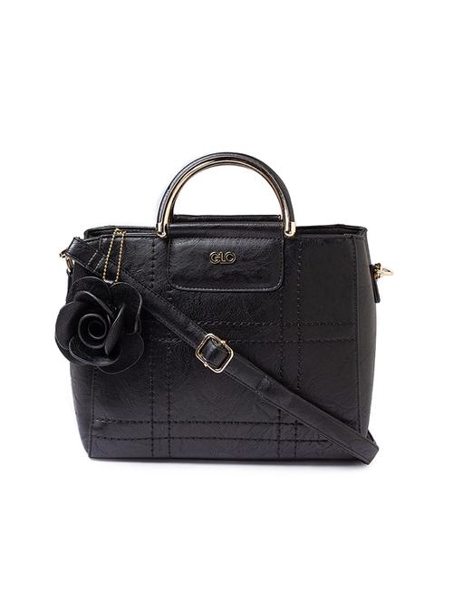 black leatherette (pu) regular handbag - 17332917 - Standard Image - 1