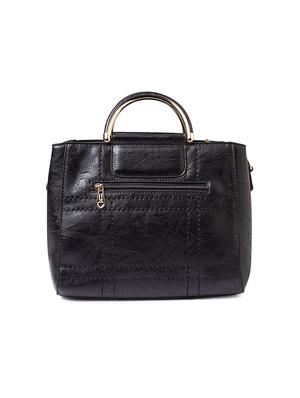 black leatherette (pu) regular handbag - 17332917 - Standard Image - 2