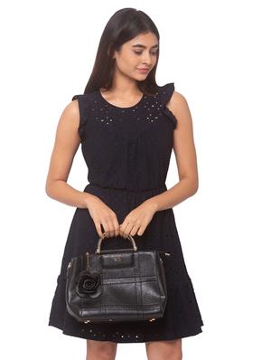 black leatherette (pu) regular handbag - 17332917 - Standard Image - 5