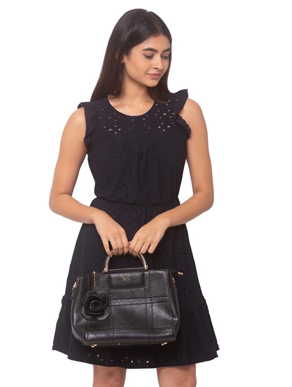 black leatherette (pu) regular handbag - 17332917 - Zoom Image - 5