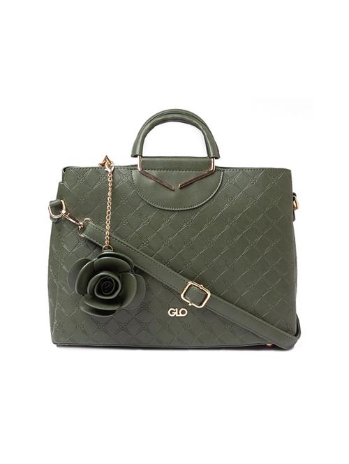 green leatherette (pu) regular handbag - 17332919 - Standard Image - 1
