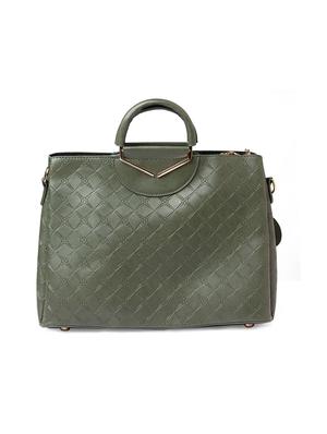 green leatherette (pu) regular handbag - 17332919 - Standard Image - 2