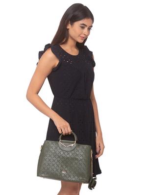 green leatherette (pu) regular handbag - 17332919 - Standard Image - 5