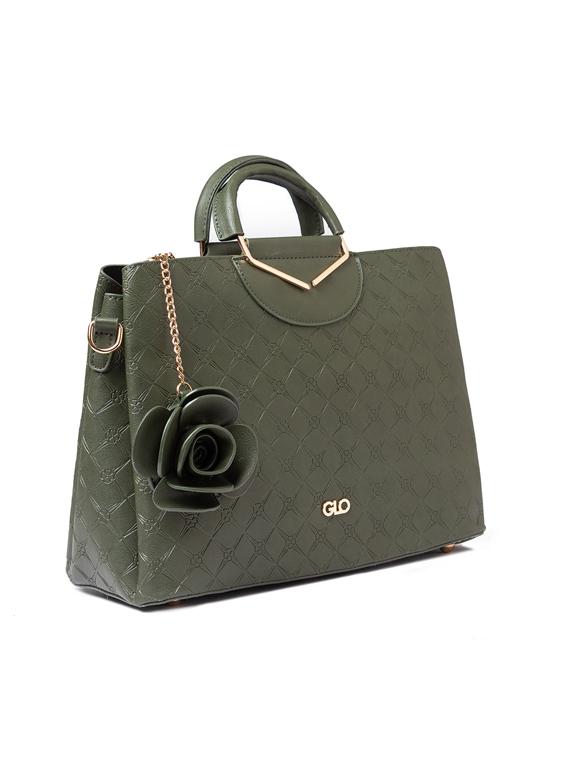 green leatherette (pu) regular handbag - 17332919 - Zoom Image - 4