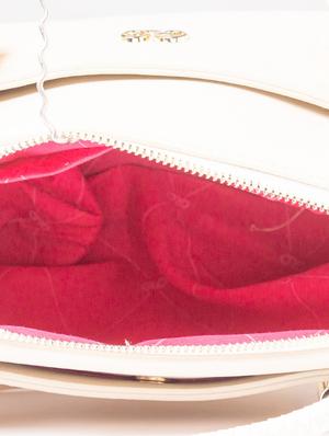white leatherette (pu) regular handbag - 17332920 - Standard Image - 3