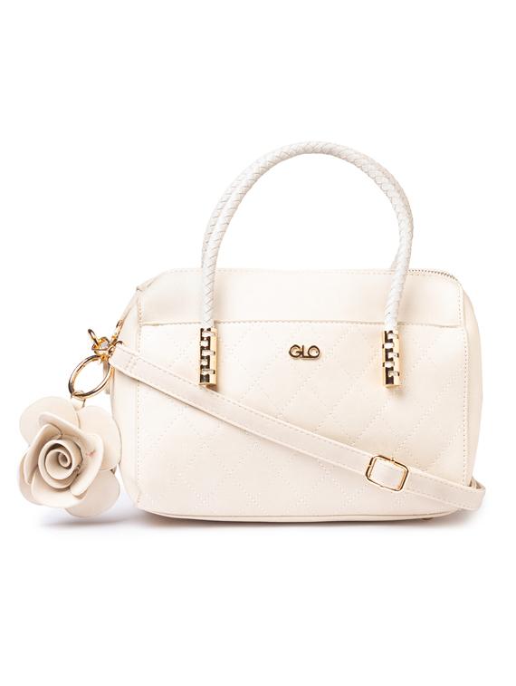 white leatherette (pu) regular handbag - 17332920 - Zoom Image - 1