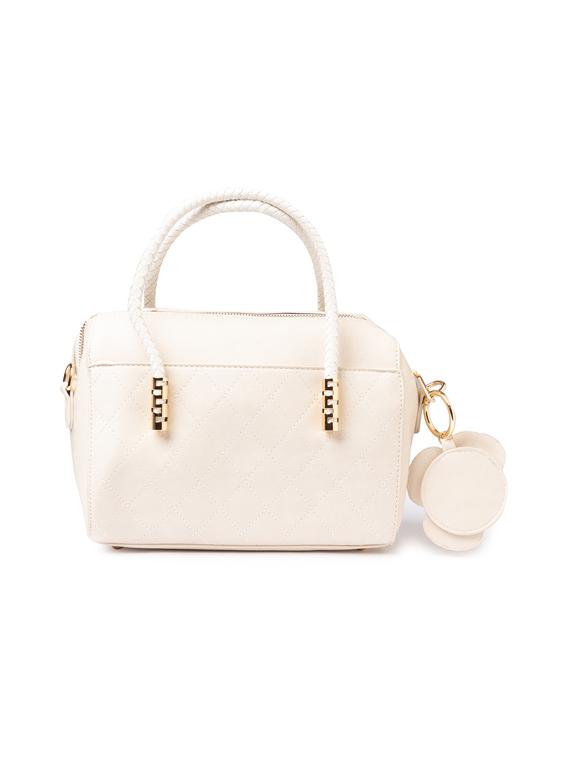 white leatherette (pu) regular handbag - 17332920 - Zoom Image - 2