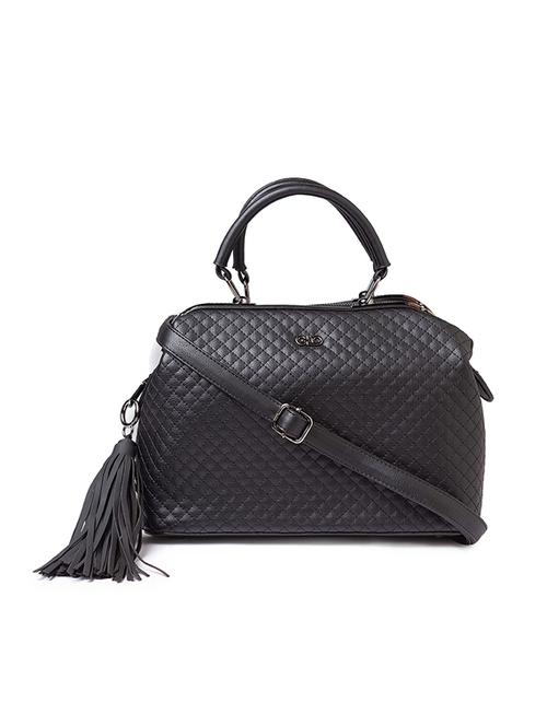 black leatherette (pu) regular handbag - 17332925 - Standard Image - 1