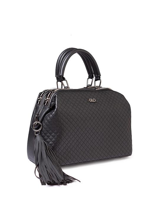 black leatherette (pu) regular handbag - 17332925 - Zoom Image - 4