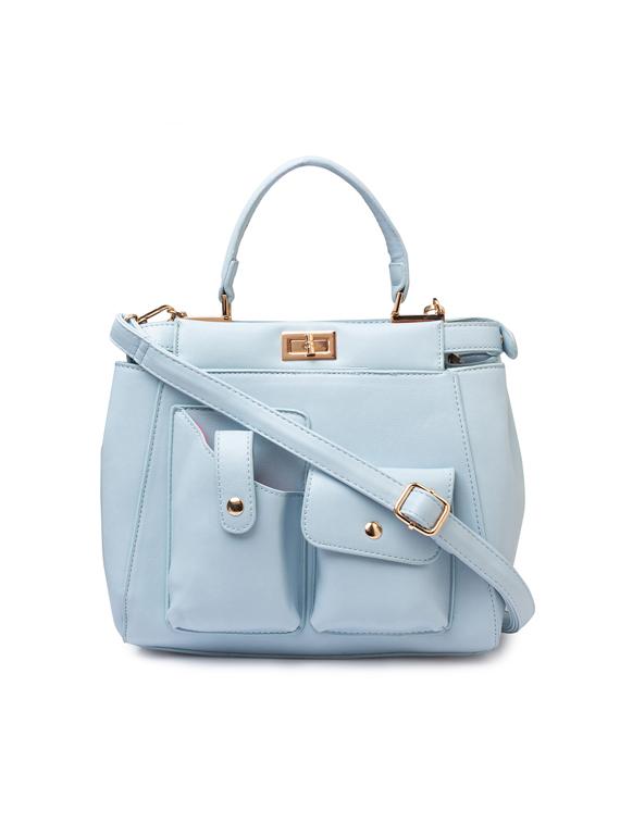 blue leatherette (pu) regular handbag - 17332927 - Zoom Image - 1