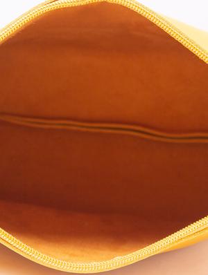 yellow leatherette (pu) regular handbag - 17332930 - Standard Image - 3