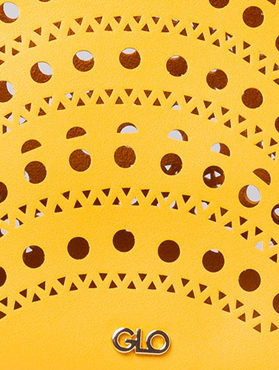 yellow leatherette (pu) regular handbag - 17332930 - Zoom Image - 4