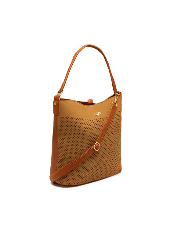 brown leatherette (pu) regular handbag - 17332931 - Zoom Image - 4