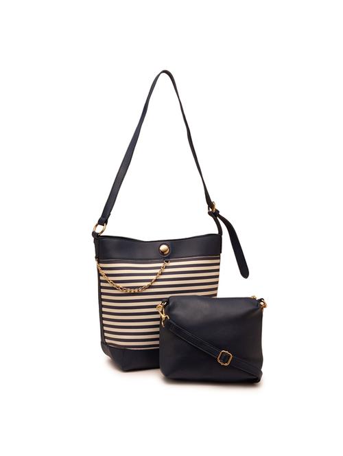 blue leatherette (pu) regular handbag - 17332932 - Standard Image - 1