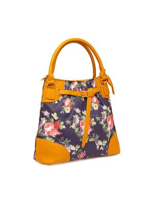 blue leatherette (pu) regular handbag - 17332933 - Standard Image - 4