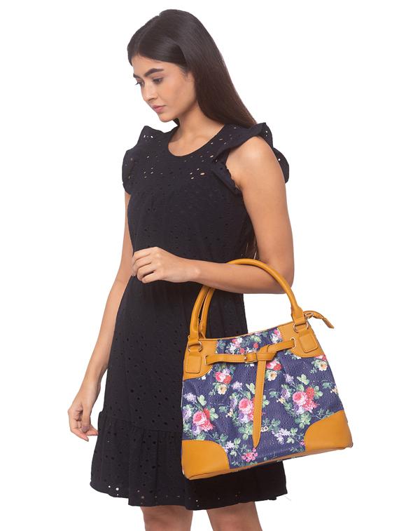 blue leatherette (pu) regular handbag - 17332933 - Zoom Image - 5
