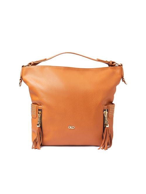 tan leatherette (pu) regular handbag - 17332939 - Standard Image - 1