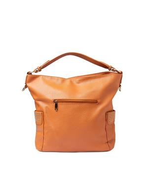 tan leatherette (pu) regular handbag - 17332939 - Standard Image - 2