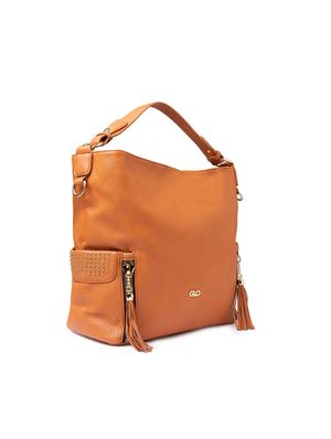 tan leatherette (pu) regular handbag - 17332939 - Standard Image - 5