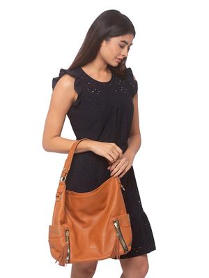 tan leatherette (pu) regular handbag - 17332939 - Standard Image - 6