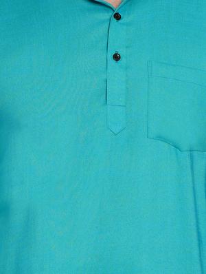 green solid short kurta - 17332956 - Standard Image - 5