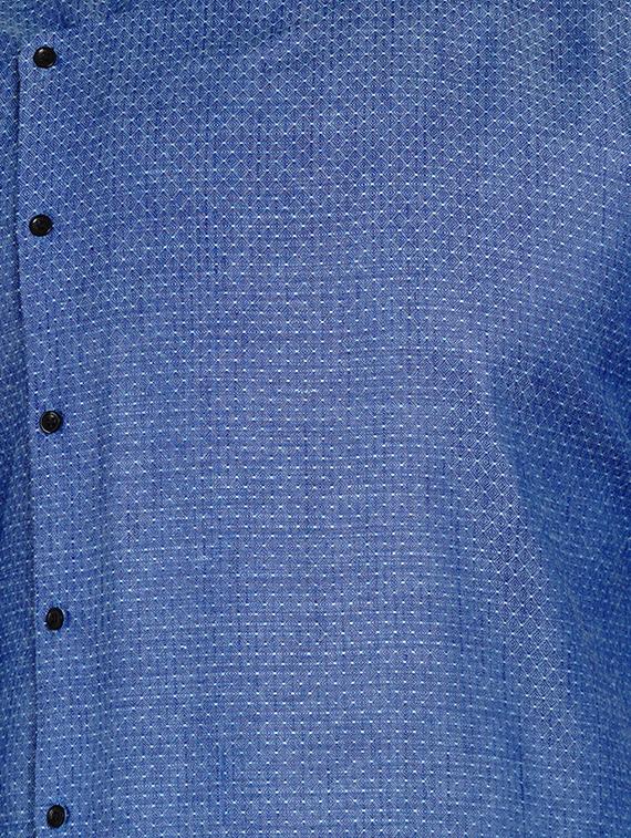 blue self design long kurta - 17332970 - Zoom Image - 4