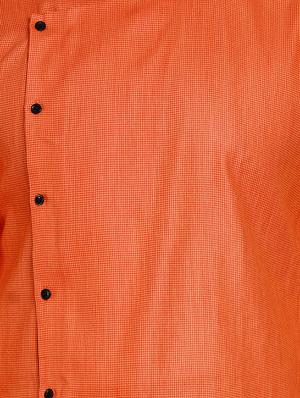 orange self design long kurta - 17332973 - Standard Image - 4