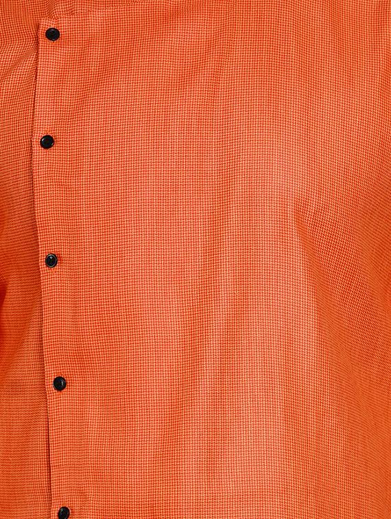 orange self design long kurta - 17332973 - Zoom Image - 4