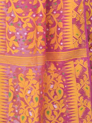 self design jamdani saree - 17332986 - Standard Image - 3