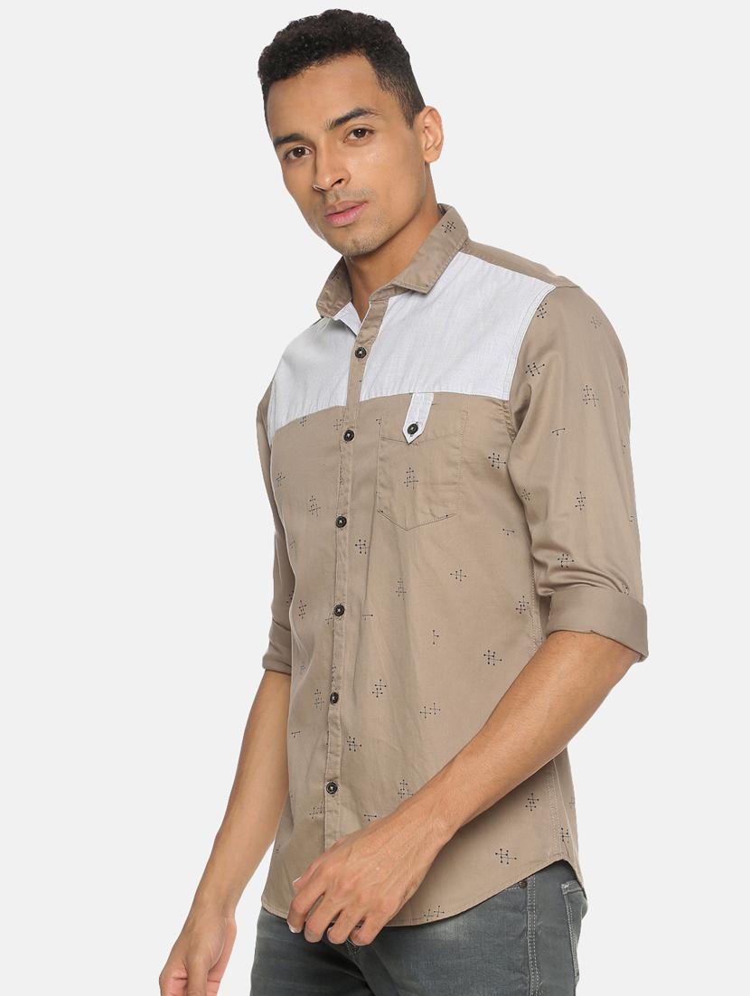 beige printed casual shirt - 17332992 - Zoom Image - 2