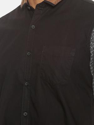black checkered casual shirt - 17333007 - Standard Image - 5