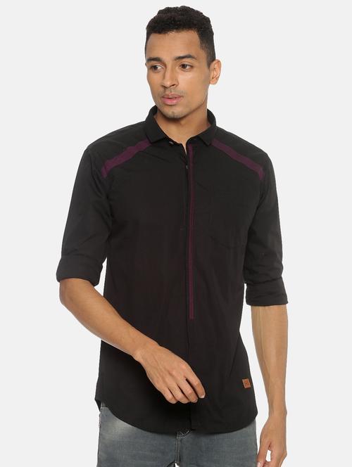 black taped casual shirt - 17333012 - Standard Image - 1