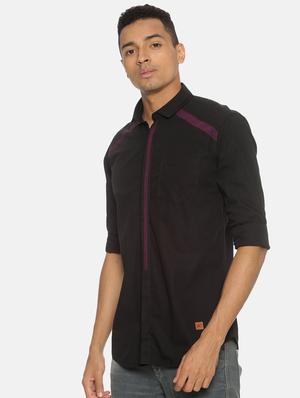 black taped casual shirt - 17333012 - Standard Image - 2