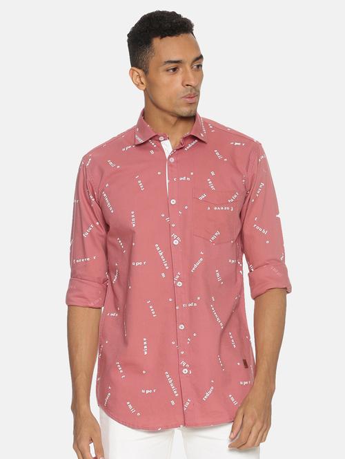 pink printed casual shirt - 17333016 - Very Small Image - 1