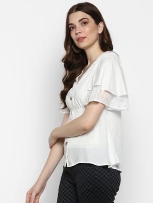 layered sleeves button up top - 17333030 - Standard Image - 2