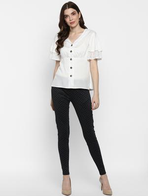 layered sleeves button up top - 17333030 - Standard Image - 4