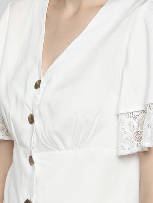 layered sleeves button up top - 17333030 - Standard Image - 5
