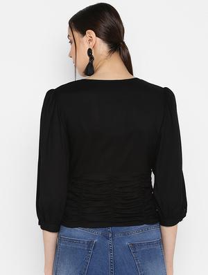 ruched detail button up top - 17333036 - Standard Image - 3