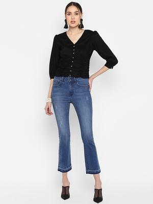 ruched detail button up top - 17333036 - Standard Image - 4