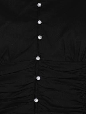 ruched detail button up top - 17333036 - Standard Image - 6